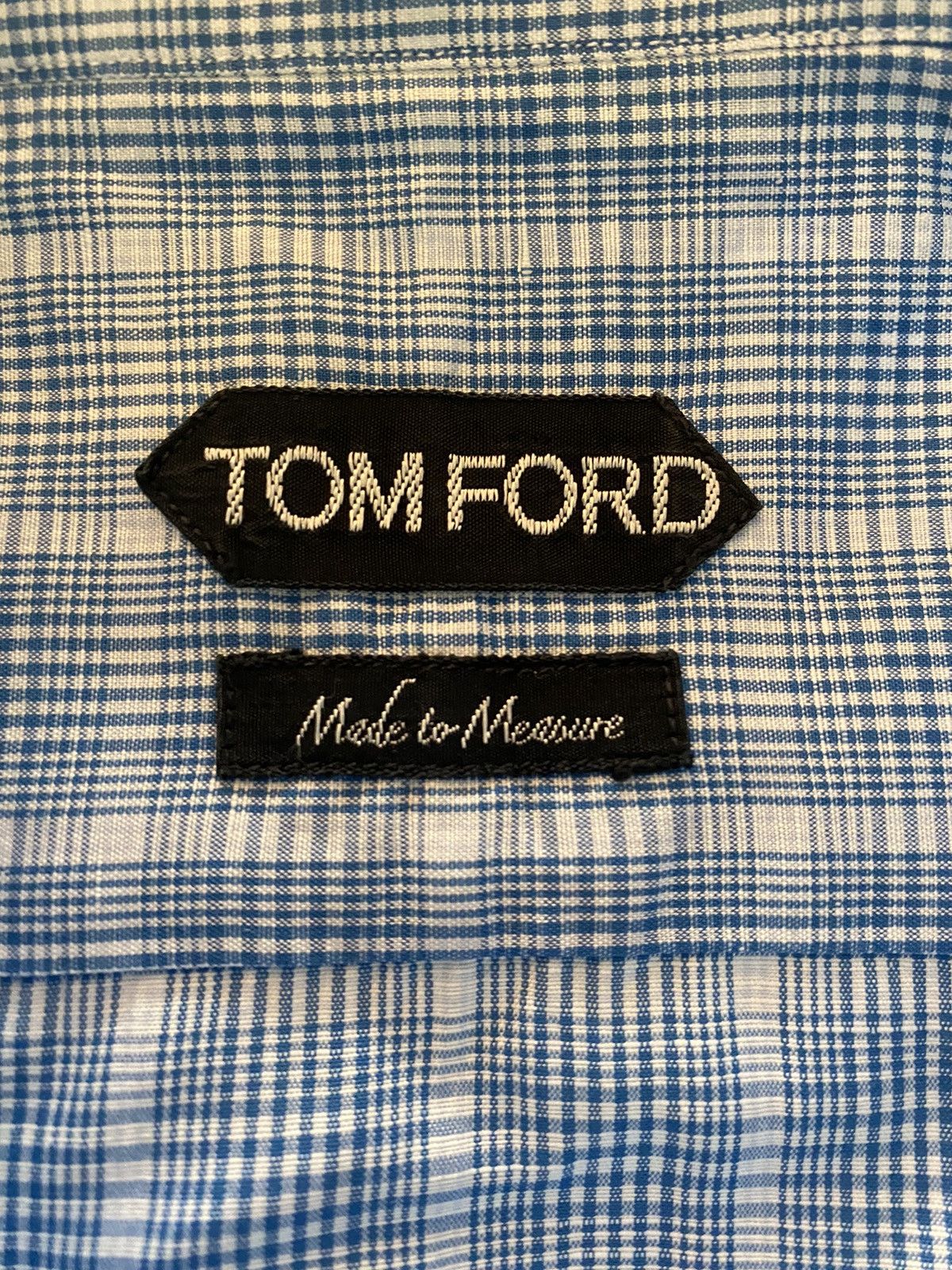 Tom Ford Tom Ford light blue glen check shirt 17 43e Size US L / EU 52-54 / 3 - 2 Thumbnail