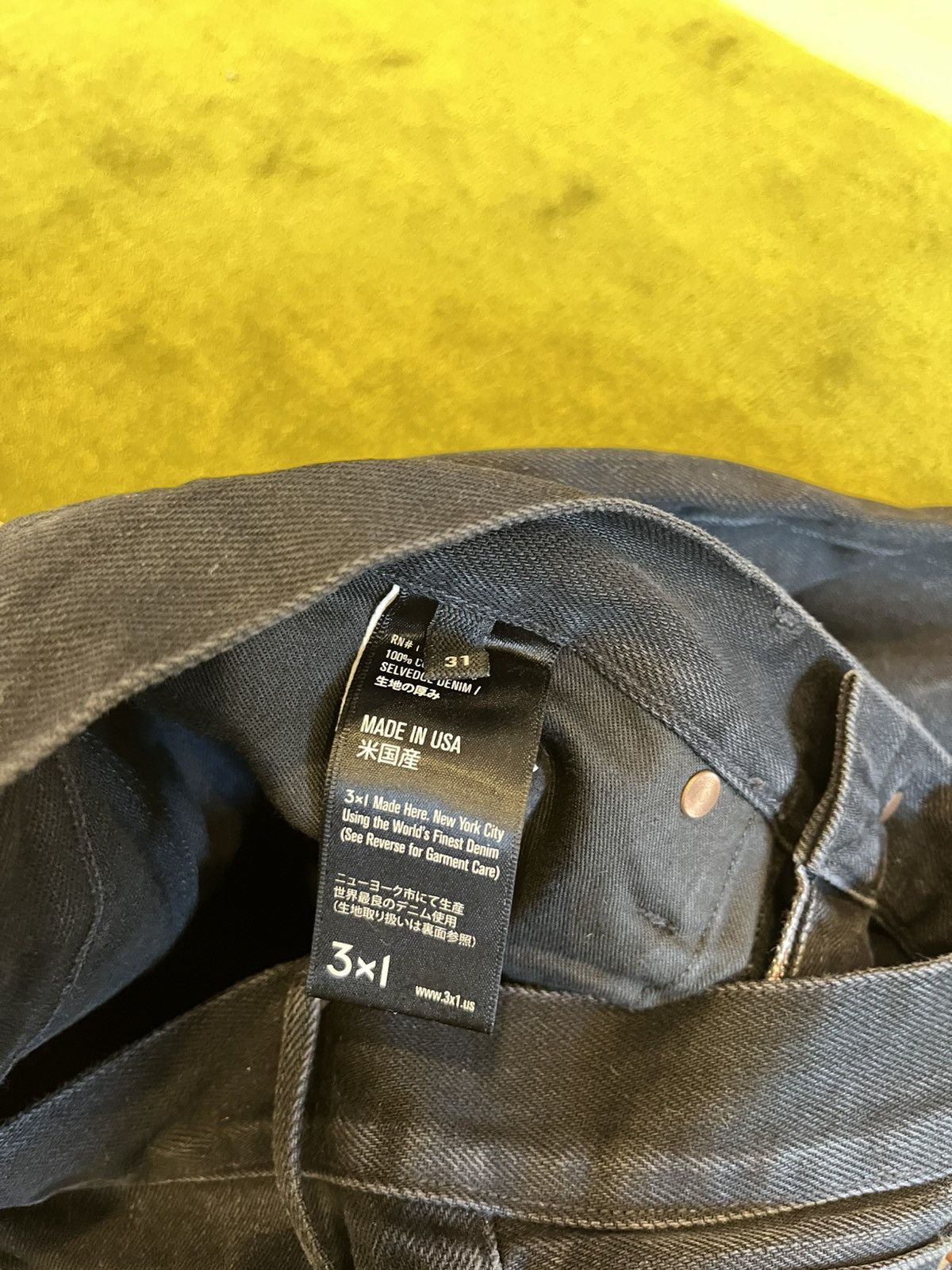 3x1 3x1 - Black Selvedge Denim Size US 31 - 8 Thumbnail