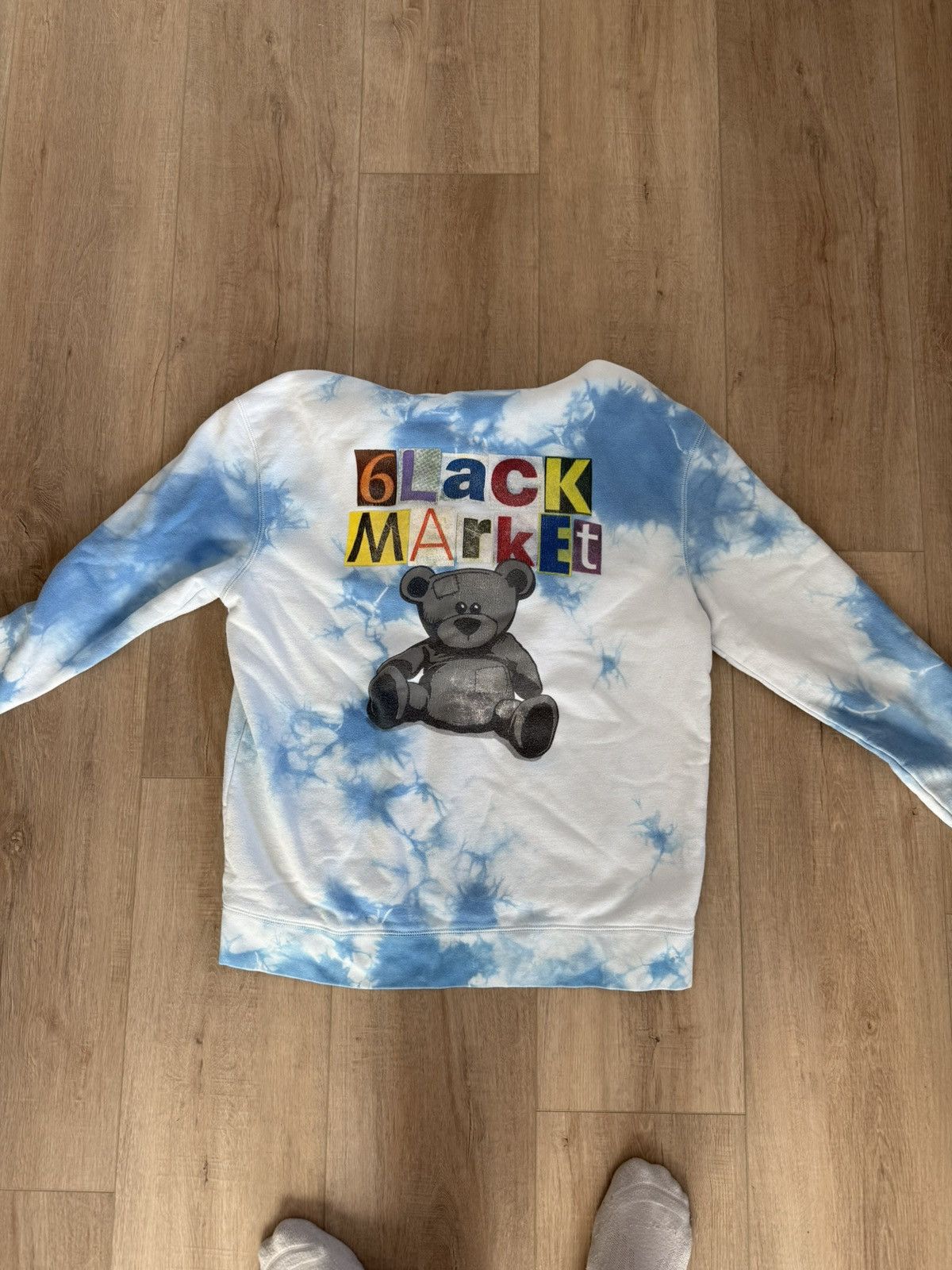 Designer × Vintage Blue Tye Dye 6lack Hoodie Size US L / EU 52-54 / 3 - 3 Thumbnail