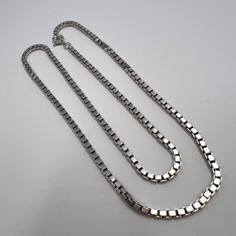 Sterling Silver Vintage 925 Sterling Silver Box Chain Necklace Size ONE SIZE - 1 Thumbnail