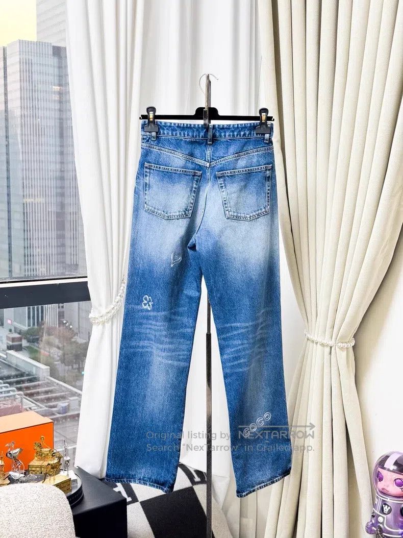 Chanel Chanel Love embroidery graffiti blue straight jeans trouse Size 42" / US 20 - 3 Thumbnail