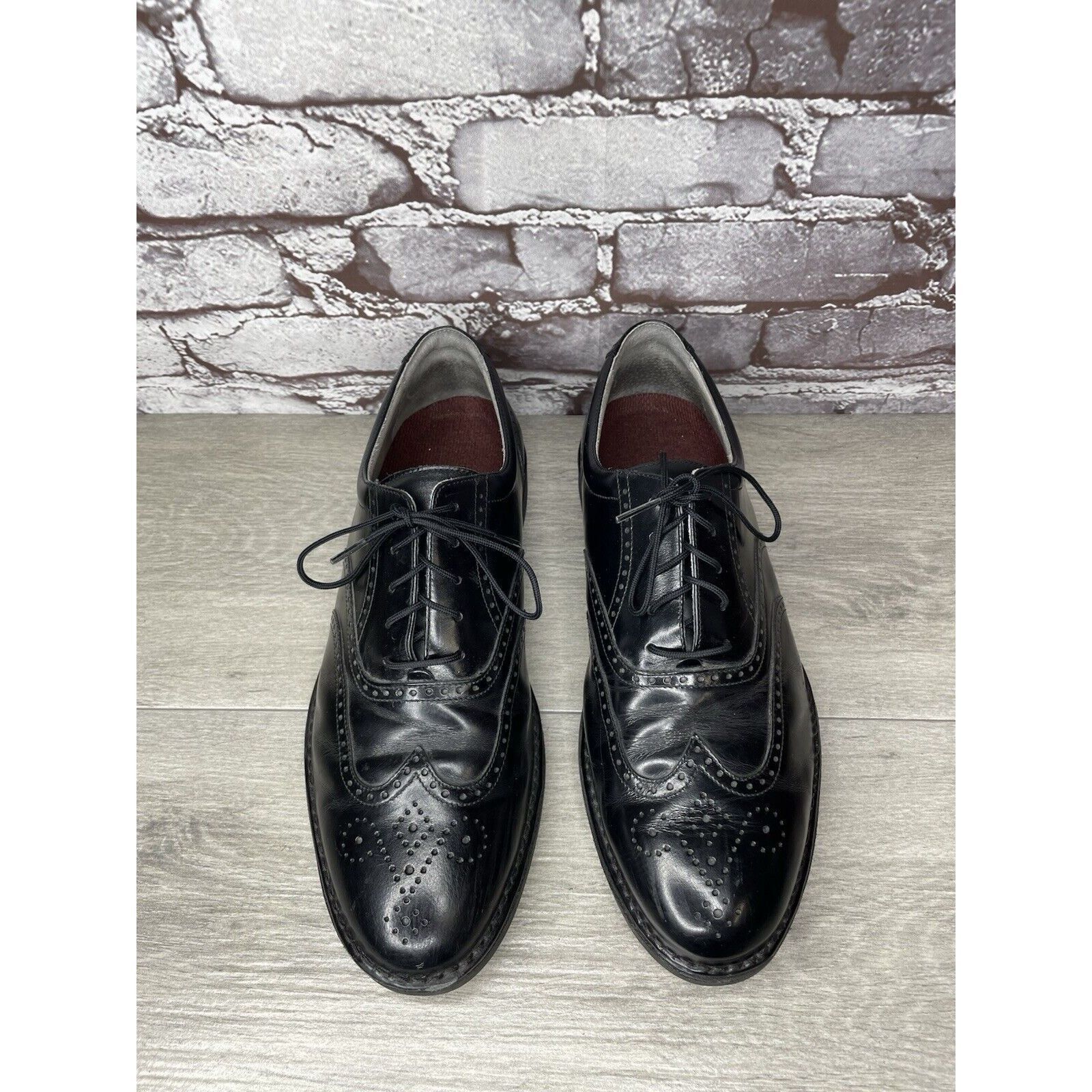Rockport Rockport Dressports Black Leather Wingtip Oxfords Vibram Sol Size US 9.5 / EU 42-43 - 14 Thumbnail