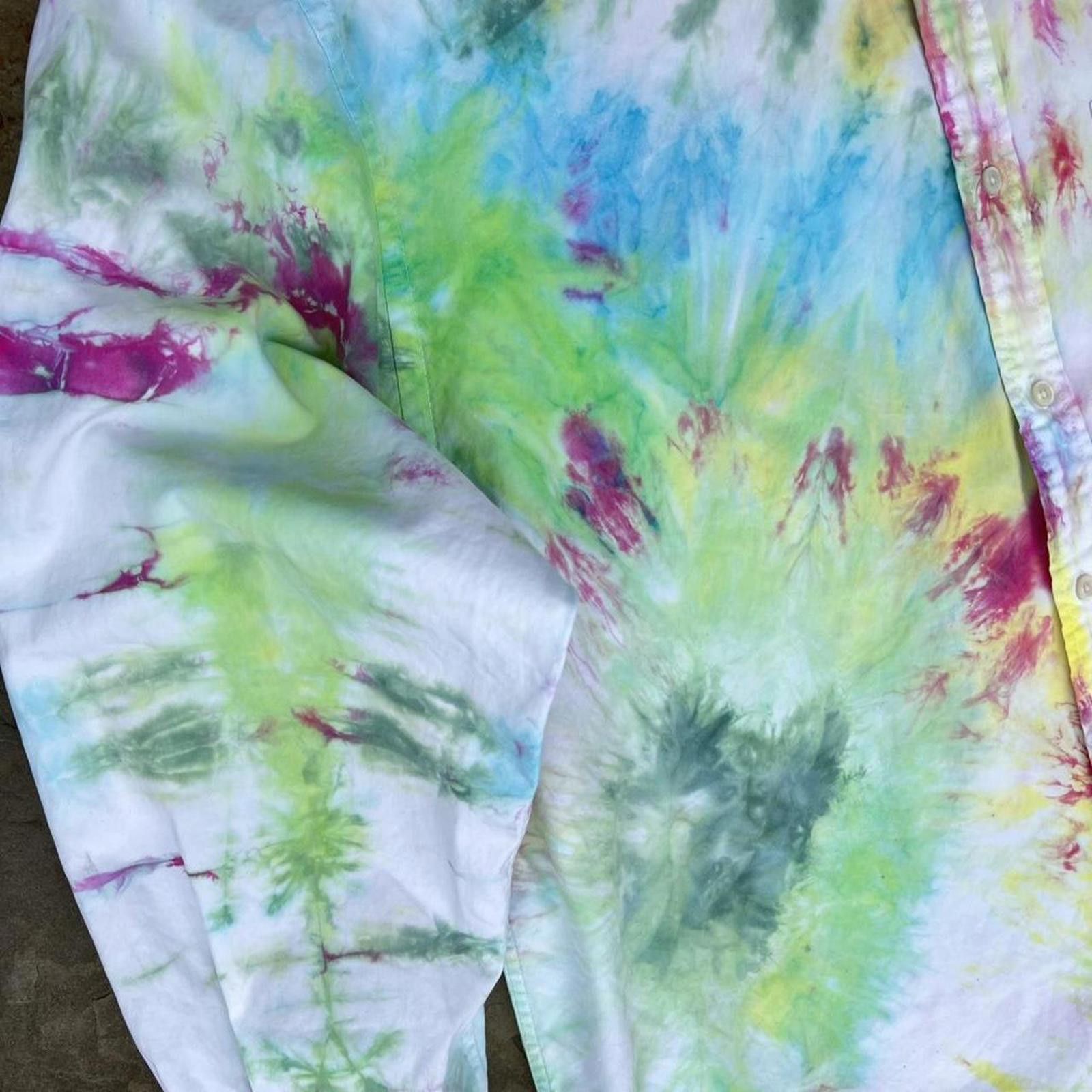 Gap Vintage 90s 1999 Gap Tie Dye Button Down Shirt Size US XL / EU 56 / 4 - 4 Thumbnail