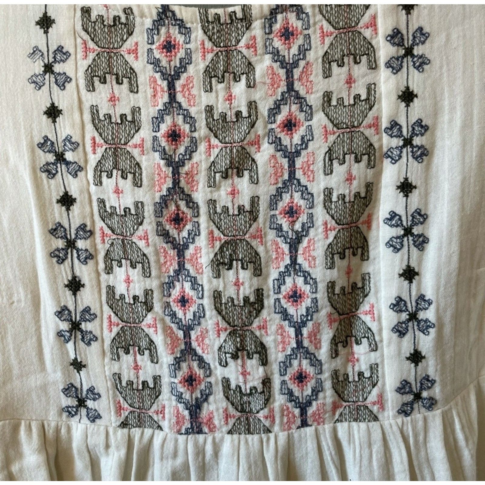 Anthropologie Anthropologie Lucienne Embroidered Maxi Dress Size 12 Size XL / US 12-14 / IT 48-50 - 10 Thumbnail