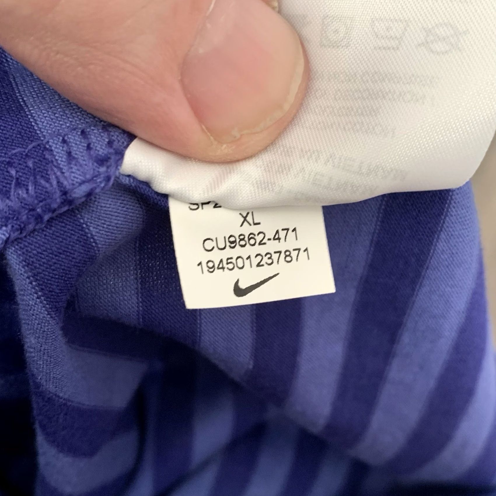 Nike NIKE Golf Polo Shirt Mens XL Dri-Fit Striped Blue CU9862-471 Cotton Blend Polo Shirt Nike Dri-Fit Mens XL Blue Striped Golf Polo Shirt Size US XL / EU 56 / 4 - 7 Thumbnail