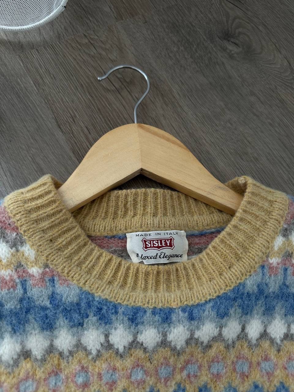 Other UK × Vintage Vintage Sisley Pure Mohair Wool Warm Yellow Sweater Size US M / EU 48-50 / 2 - 11 Thumbnail