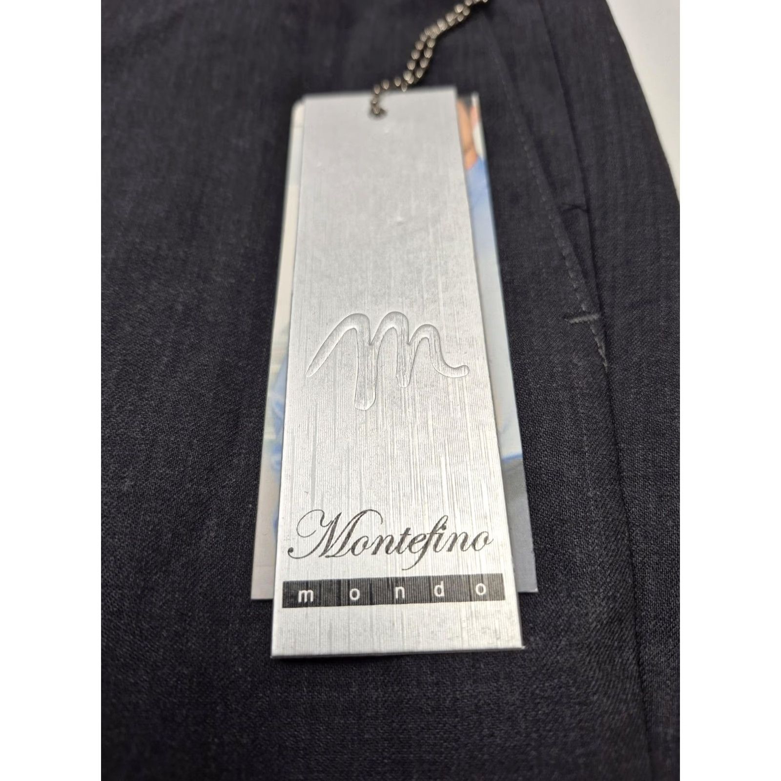 Vintage Montefino Mens Dress Pants 38x36 Gray Wool Pleated Unhemmed Super 120s NWT Mondo Wool/Polyester Dress Pants Mens Gray 38x36 Womens not applicable? Size US 38 / EU 54 - 3 Thumbnail