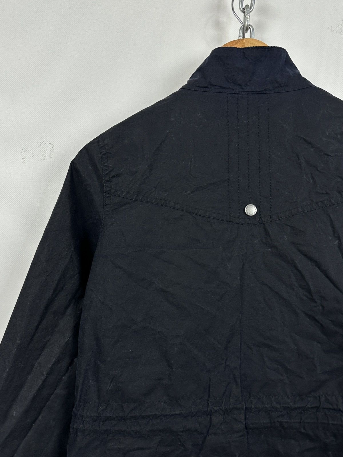 Barbour Barbour Navy Blue Waxed Dover Lightweight Jacket Size S / US 4 / IT 40 - 16 Thumbnail