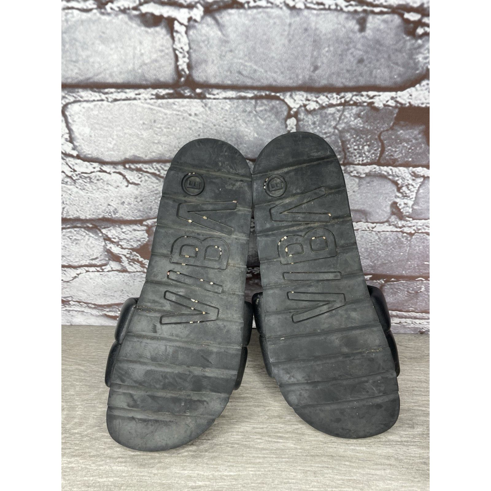 VIBE VIBA Porto Preto Black Leather Portugal Slides Sandals Women Size US 6.5 / IT 36.5 - 9 Thumbnail