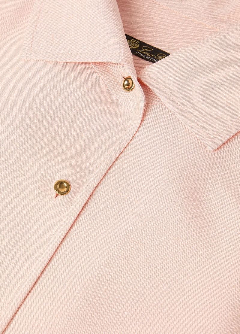 Loro Piana o1srvl11e0526 FAP8386 Dunia Shirt in Pink Size L / US 10 / IT 46 - 3 Thumbnail