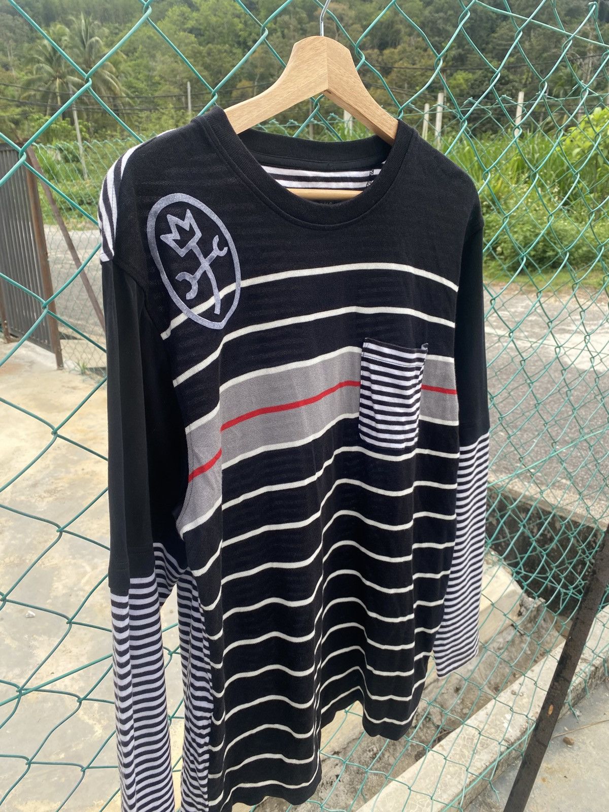 Jean Charles De Castelbajac Castelbajac breton striped rayon double sleeve pocket tee Size US L / EU 52-54 / 3 - 3 Thumbnail