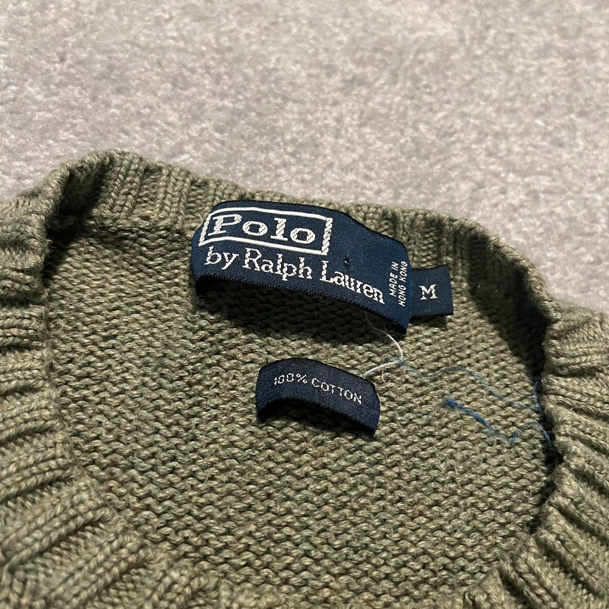 Ralph Lauren Vintage 1990s Polo Ralph Lauren Basic Logo Olive Sweater Size US M / EU 48-50 / 2 - 4 Thumbnail