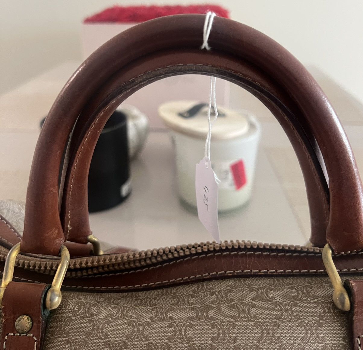 Celine Pre Loved Celine Macadam Chestnut Canvas Boston Bag Size ONE SIZE - 5 Thumbnail