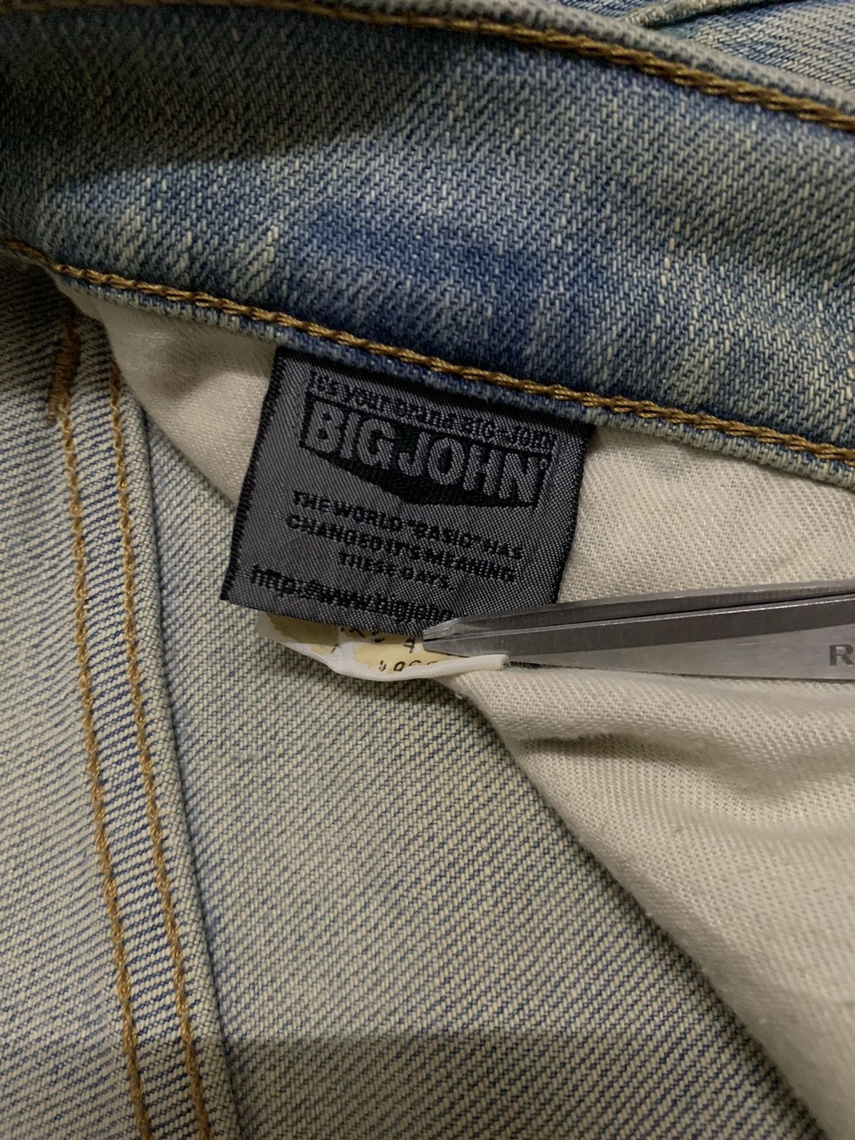 Big John Vintage 90s Big John Japan Dirty Mud Wash Baggy Jeans Size US 32 / EU 48 - 16 Thumbnail