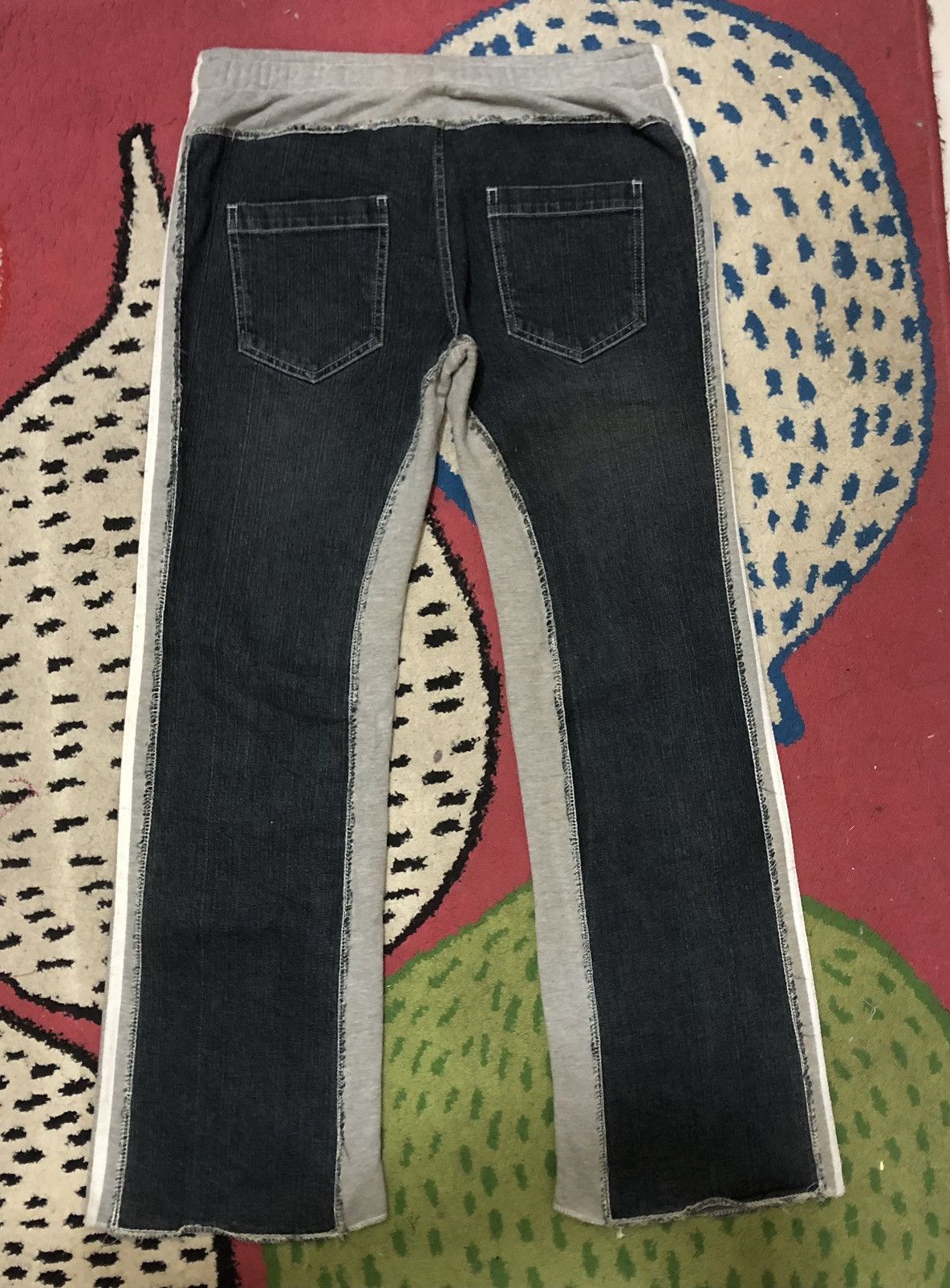 Converse Super RARE !!!Vintage 90s Converse hybrid pants jogger+denim Size 29" - 2 Thumbnail