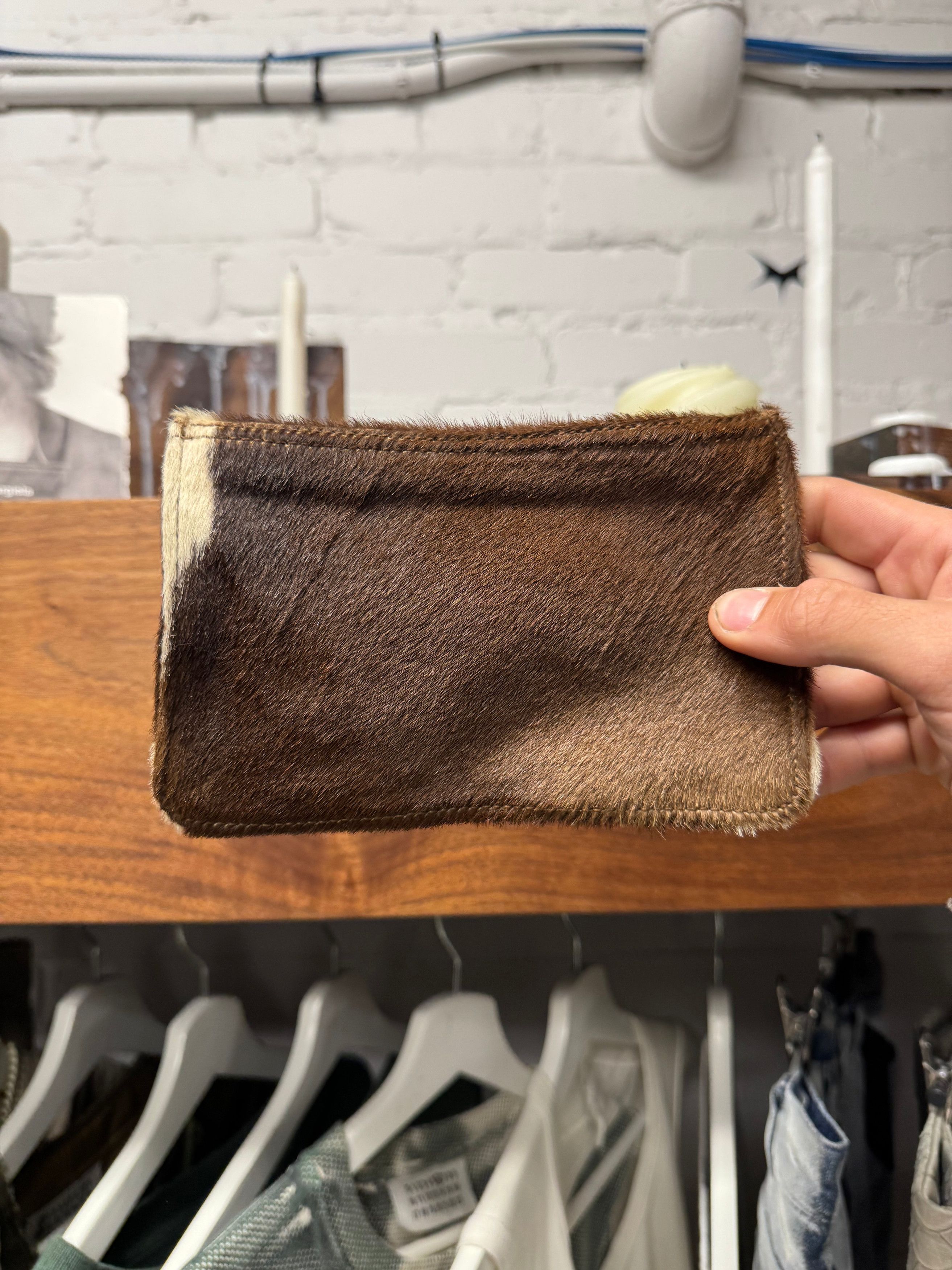 Chrome Hearts Chrome Hearts Pony-Hair Cowhide ‘Chng Purse’ Dagger Zip Pouch Size ONE SIZE - 4 Thumbnail