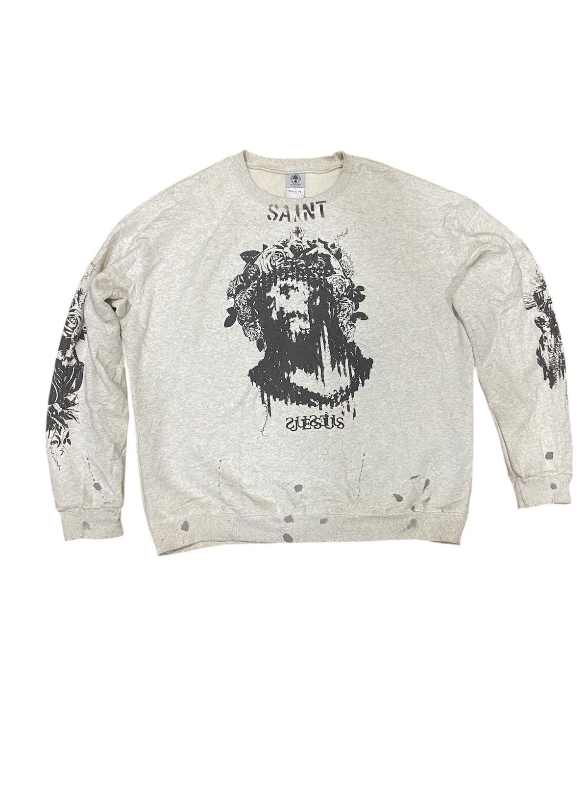 Saint Michael “Jesus” sweatshirt from SAINT Mxxxxxx X Kosuke Kawamura |  Grailed