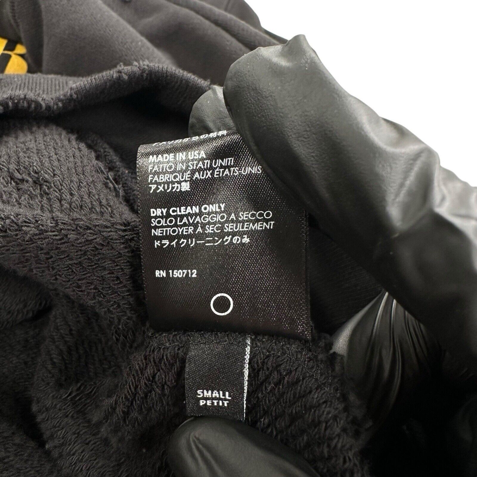 Amiri Amiri Size S Black Sweatshirt Distressed Yellow Chest Logo Size US S / EU 44-46 / 1 - 5 Thumbnail