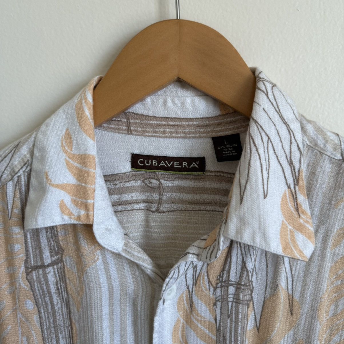 Cubavera Cubavera Men’s Large Shirt Bamboo Palm Print 100% Viscose Size US L / EU 52-54 / 3 - 3 Thumbnail