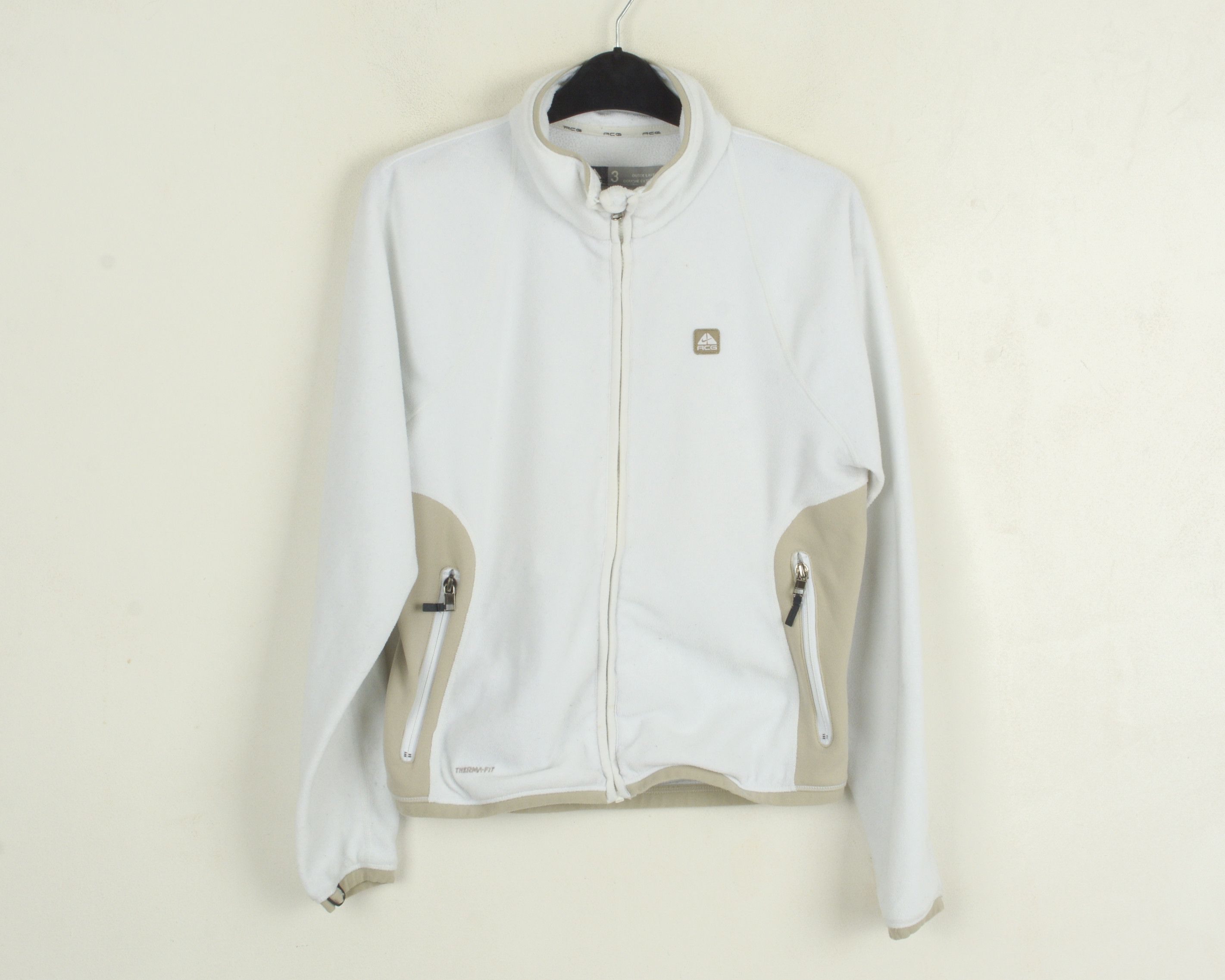 Nike ACG Therma Fit Layer 3 Womens M Fleece Jumper Jacket White Top Size M / US 6-8 / IT 42-44 - 1 Thumbnail