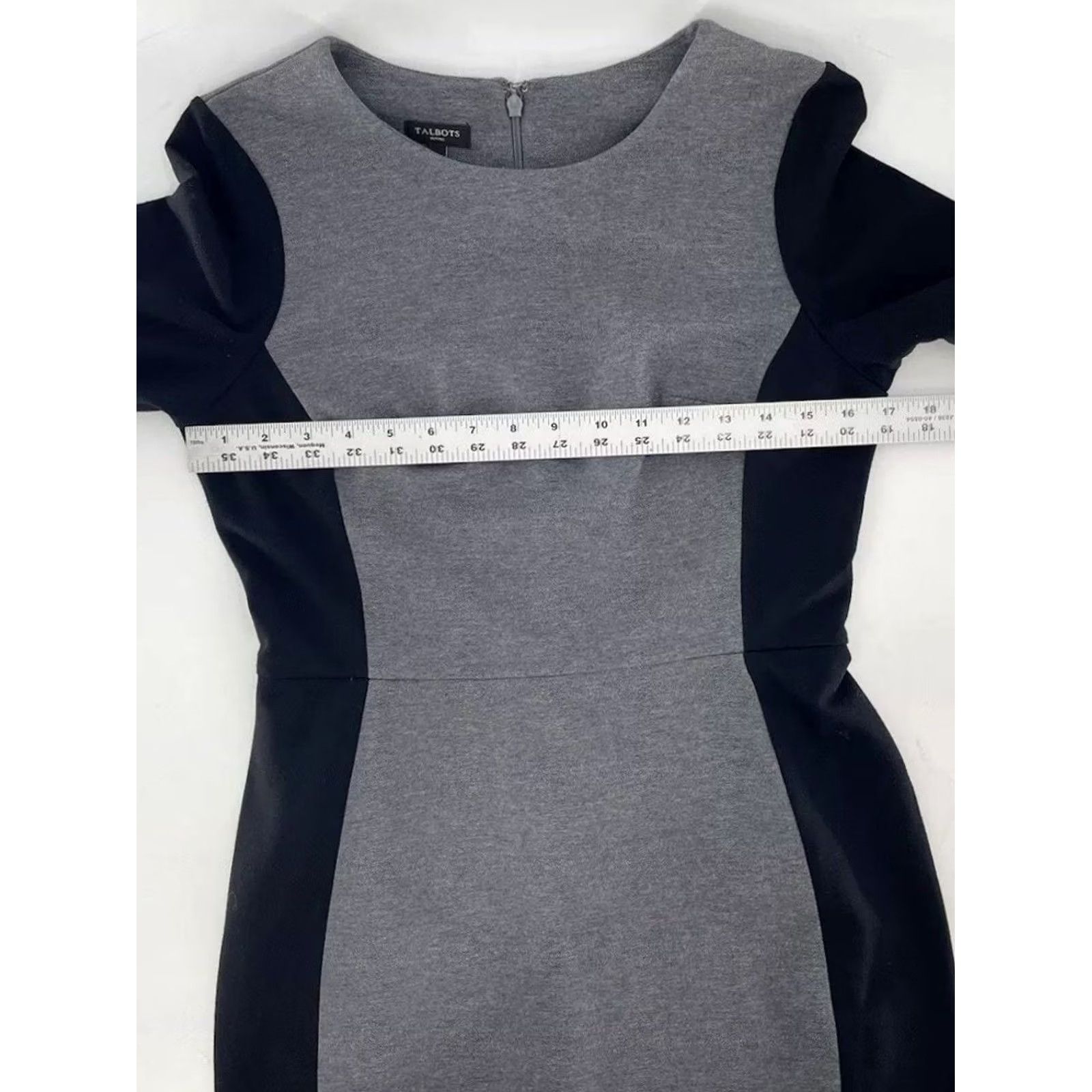 Talbots Talbots Women’s Black & Gray Color Block Career Sheath Dress 4P Size S / US 4 / IT 40 - 7 Thumbnail