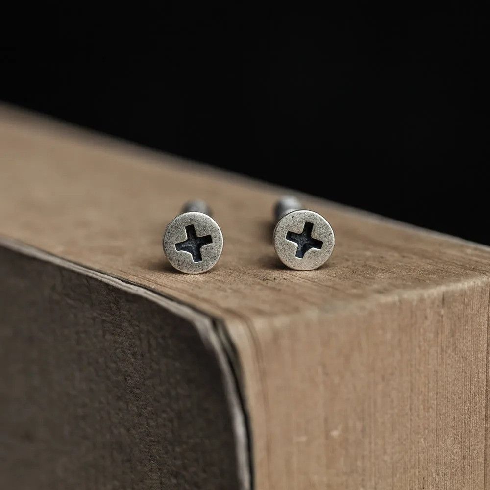 Jewelry Screw Stud Earrings 925 Sterling Charm Earring Halloween Size ONE SIZE - 3 Thumbnail