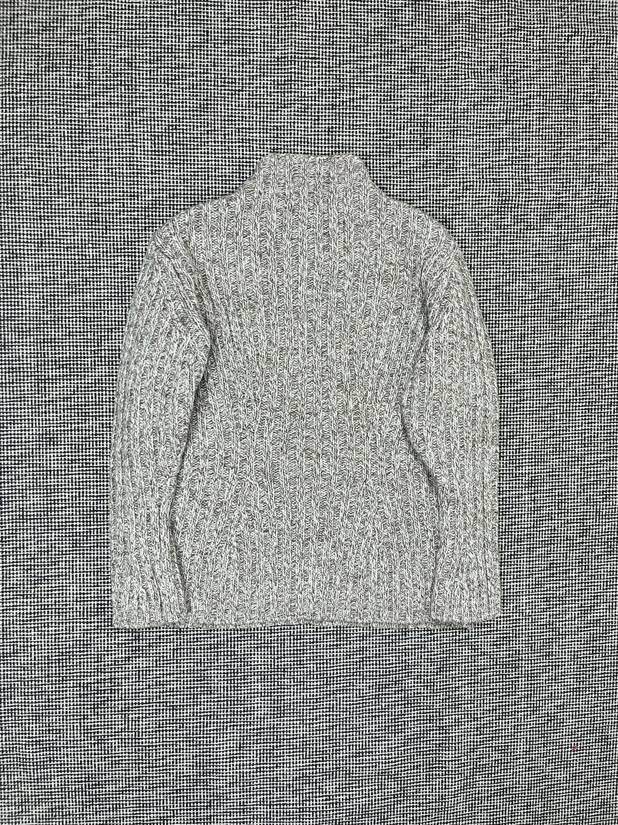 Vintage Ribbed mock neck merino wool thick sweater Norway style Size L / US 10 / IT 46 - 2 Thumbnail