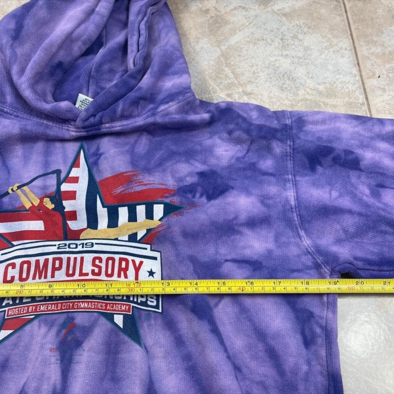 Vintage Tye Dye Purple Hoodie Compulsory State Championship USA Size M / US 6-8 / IT 42-44 - 5 Thumbnail
