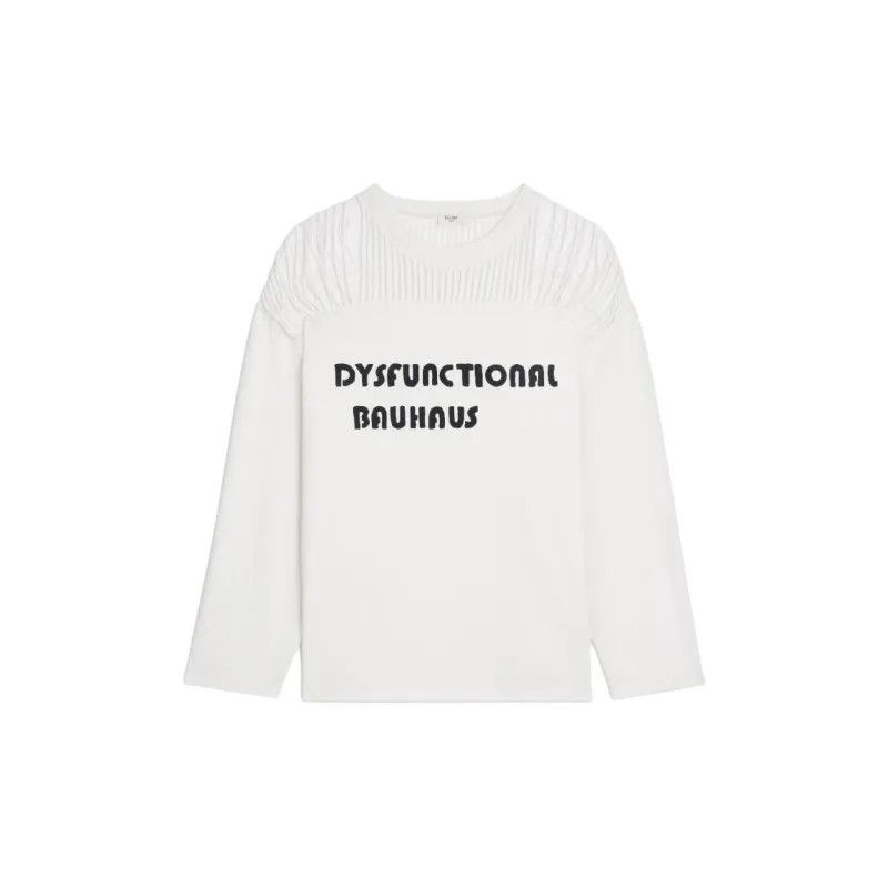 Celine o1bcso1str0125 Dysfunctional Bauhaus T-Shirt in White Size US XL / EU 56 / 4 - 1 Thumbnail