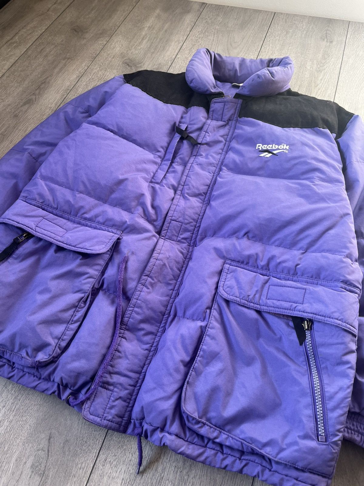 Reebok Vintage 90s Reebok Puffer Jacket Purple – Size Large Size US L / EU 52-54 / 3 - 3 Thumbnail