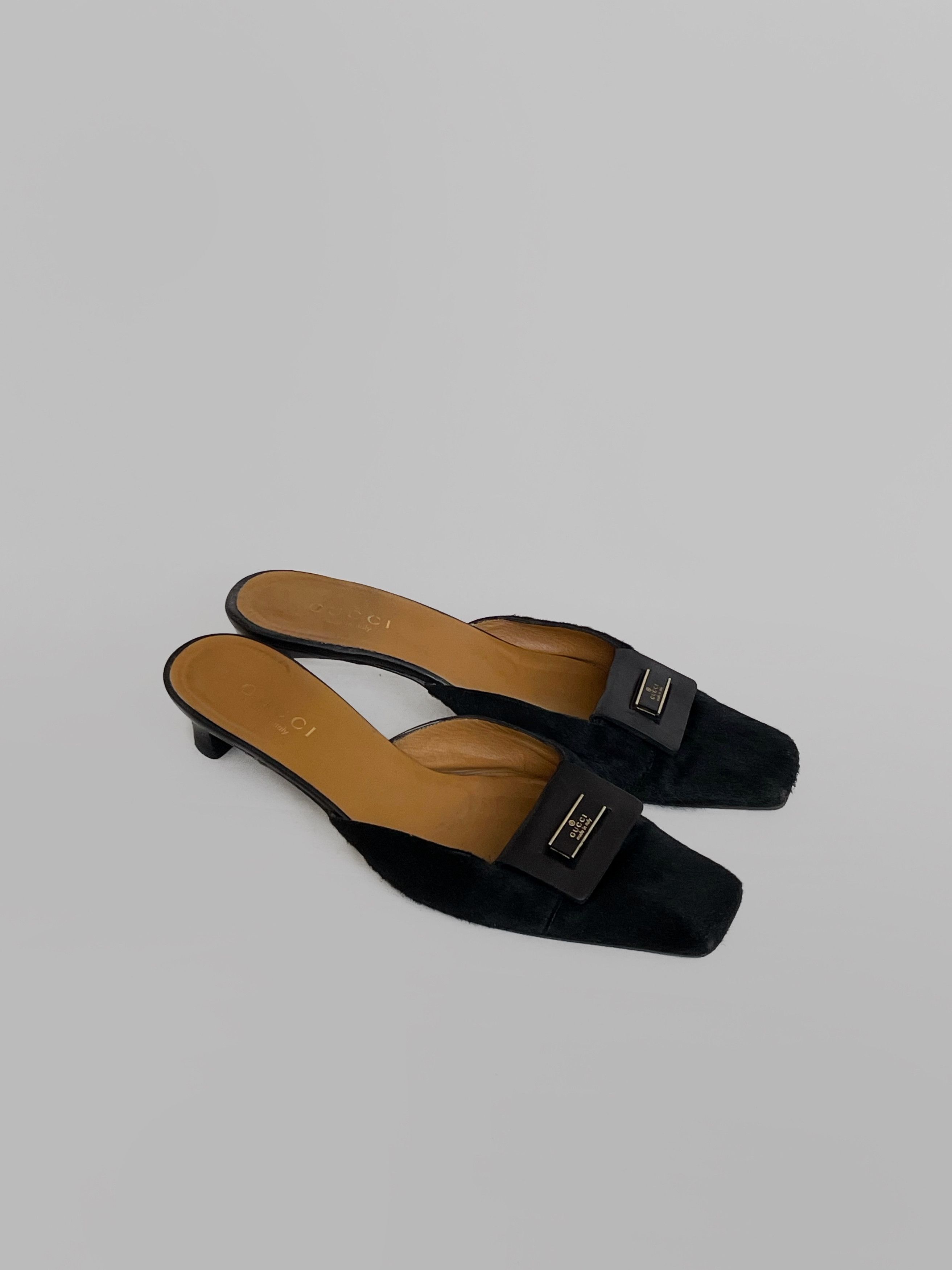 Gucci Archive Gucci Tom Ford pony hair mules Size US 9 / IT 39 - 1 Thumbnail
