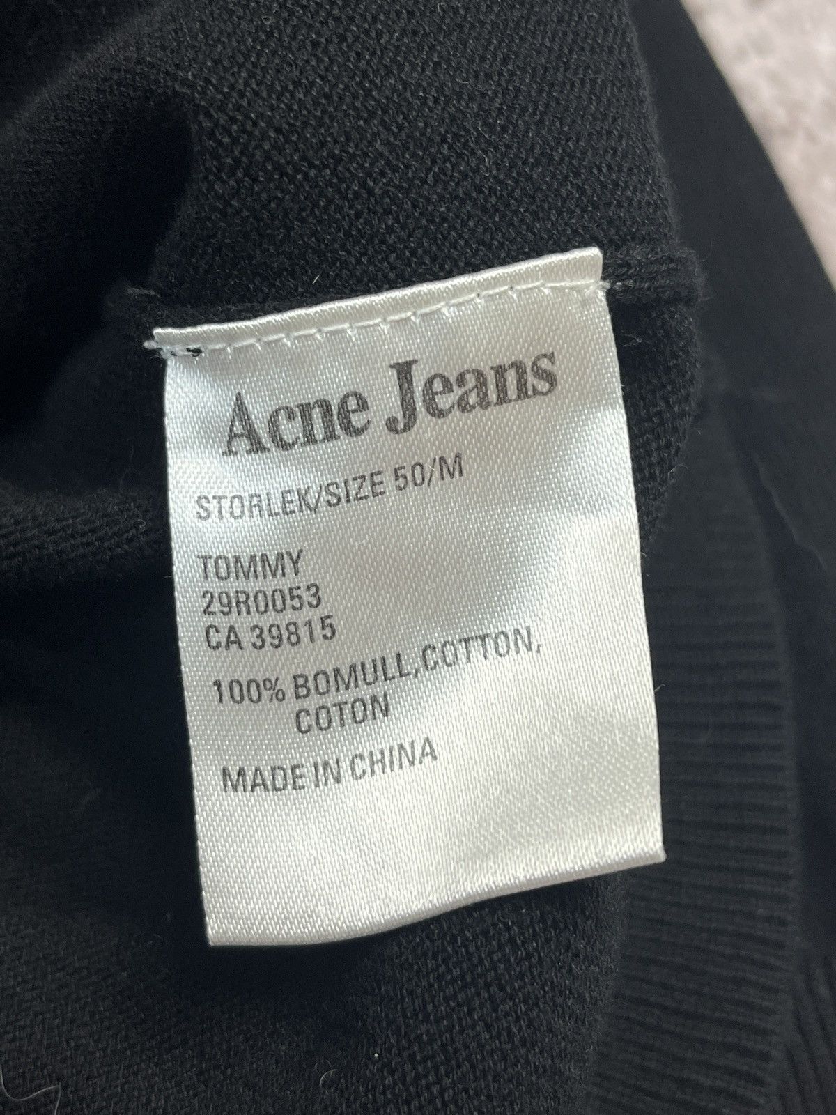 Acne Studios Acne Jeans Logo V-Neck Cotton Jumper Size US M / EU 48-50 / 2 - 9 Thumbnail