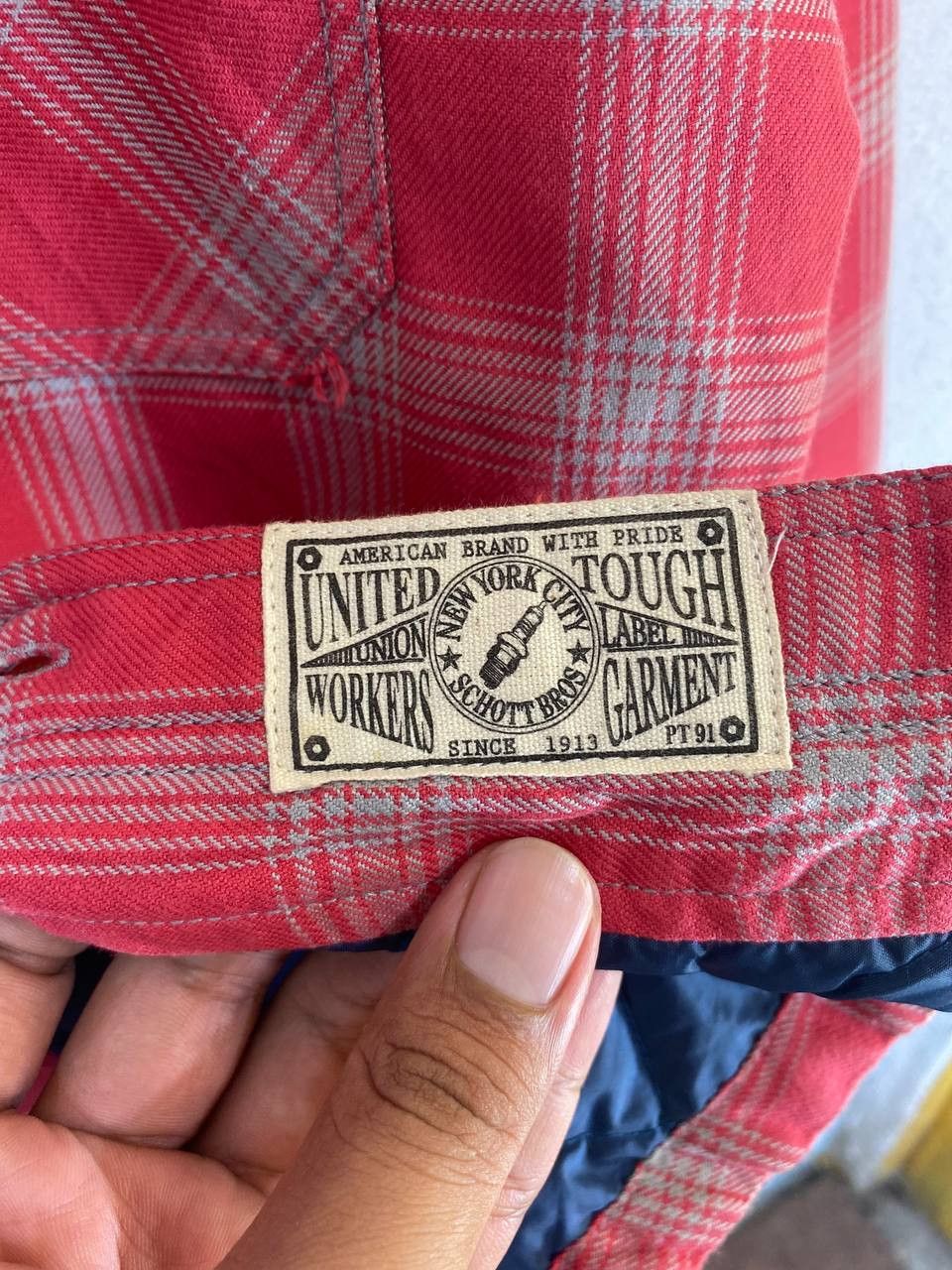 Schott schott perfecto shadow plaid flannel shirt quilted lining Size US S / EU 44-46 / 1 - 10 Thumbnail