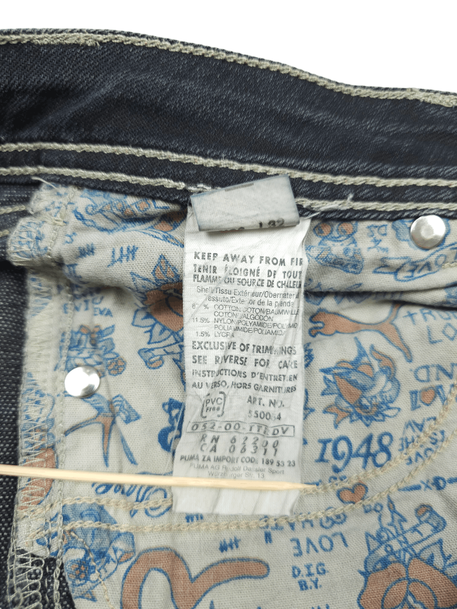 Evisu × Vintage 💎 26/32 Evisu X Puma Skinny Women's Denim Jeans Y2K Size 26" / US 2 / IT 38 - 16 Thumbnail