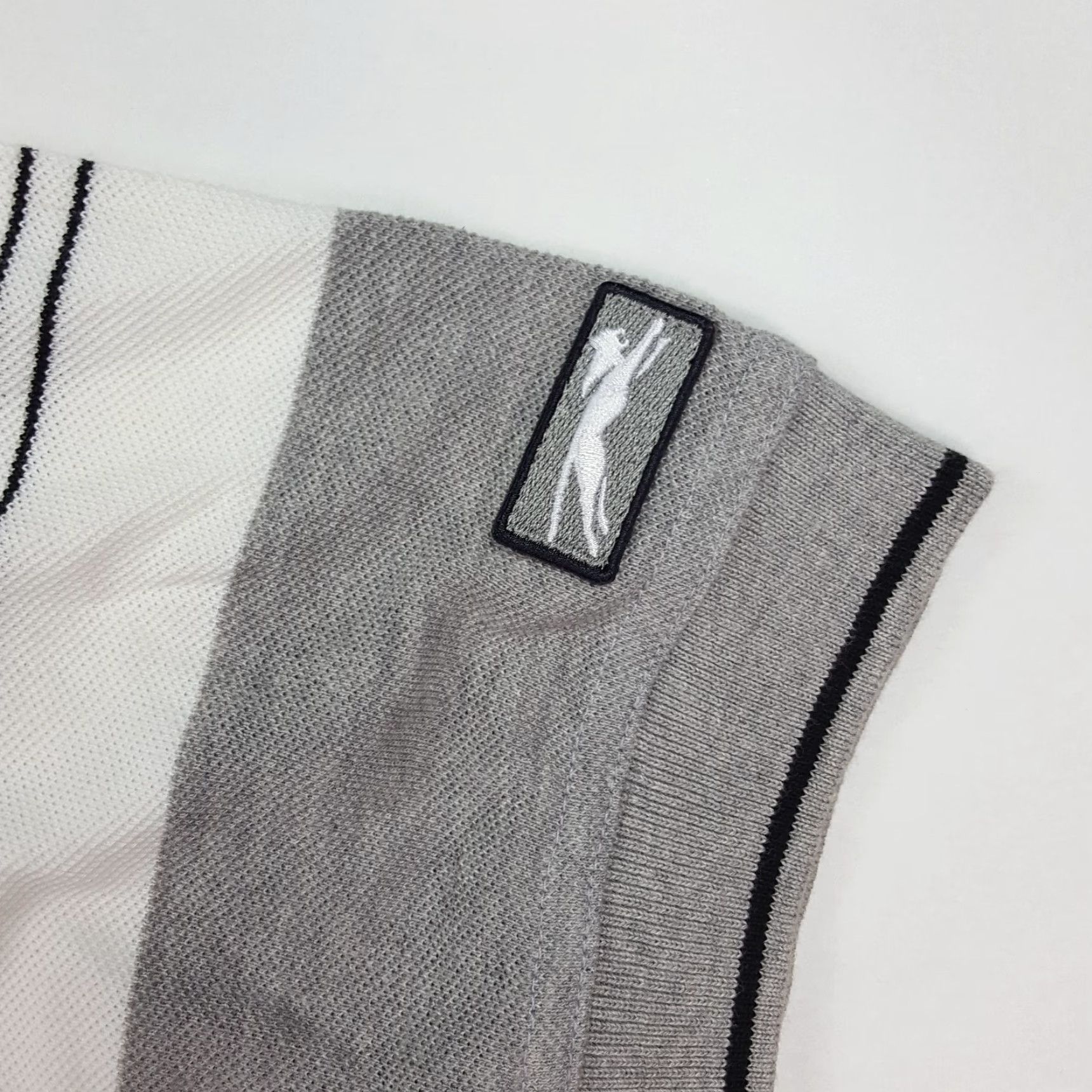 Vintage VINTAGE Slazenger PGA Golf Polo Shirt Gray Striped Embroidered Logo Large Men's Casual Retro Preppy Sports Shirt Size US L / EU 52-54 / 3 - 4 Thumbnail