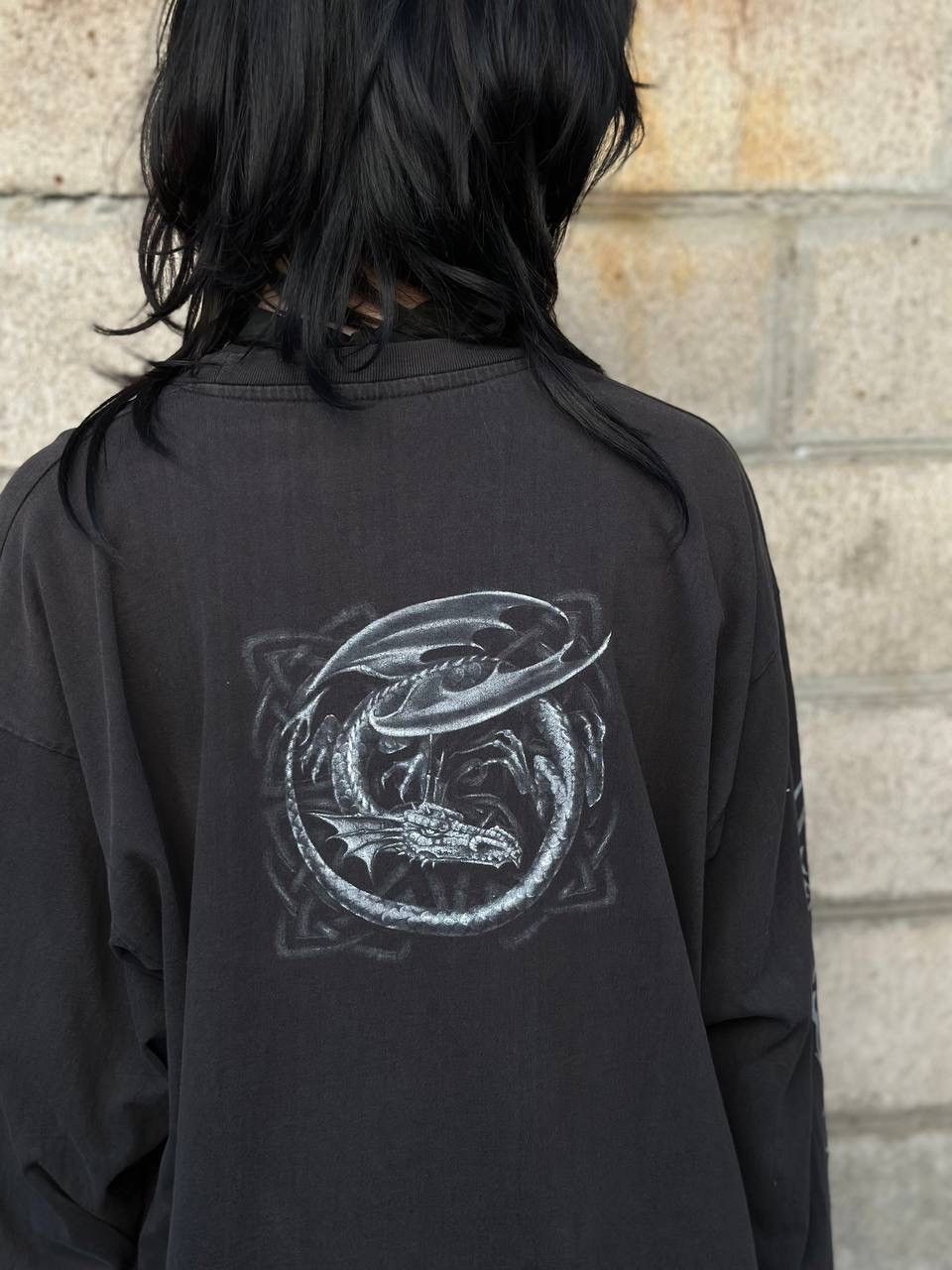 Japanese Brand VTG Adult Man Spiral Longs-levee T-shirts Band Dragon Rock Size US XXL / EU 58 / 5 - 12 Thumbnail