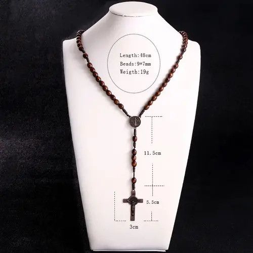 Jewelry Saint Benedict Rosary Necklace Chain Catholic Church Jesus Size ONE SIZE - 6 Thumbnail