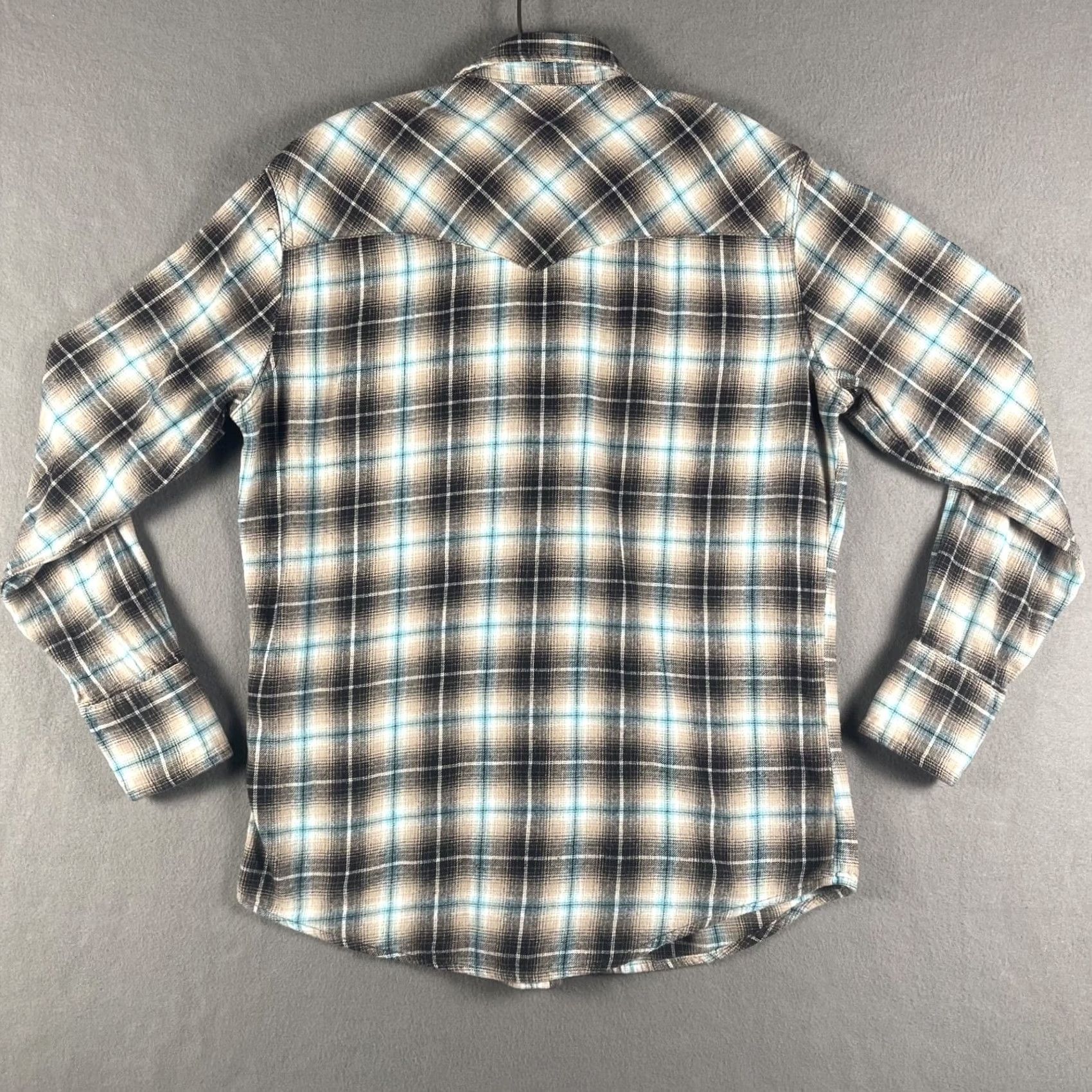 Wrangler Wrangler Wrancher Pearl Snap Western Shirt Mens M Black Plaid Long Sleeve Button-Up Shirt Size US M / EU 48-50 / 2 - 3 Thumbnail