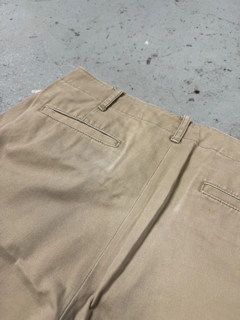 Designer × Polo Ralph Lauren × Vintage 2000s Ralph Lauren USA Distressed Flag Beige Shorts Size US 31 - 9 Thumbnail