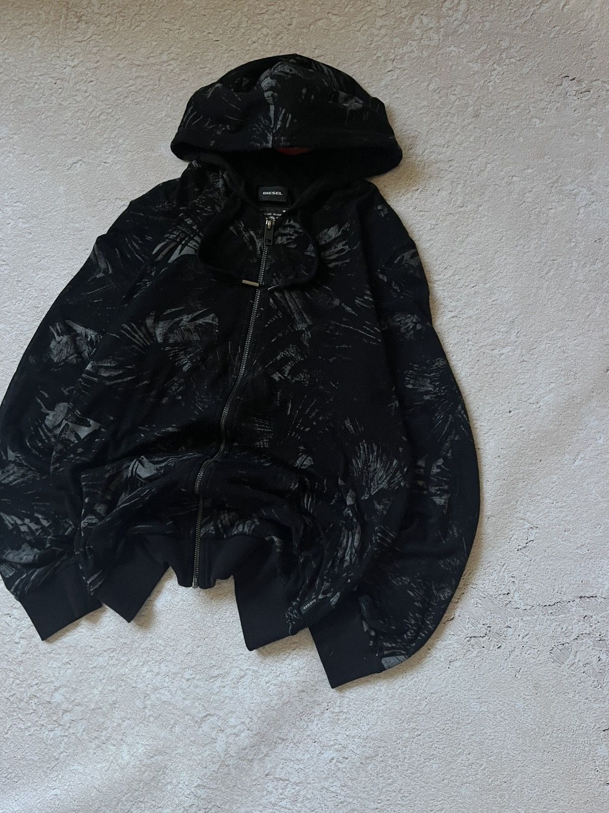 Diesel Vintage Diesel Zip Hoodie Y2K Archive Black Y2K Streetwear Size US S / EU 44-46 / 1 - 3 Thumbnail