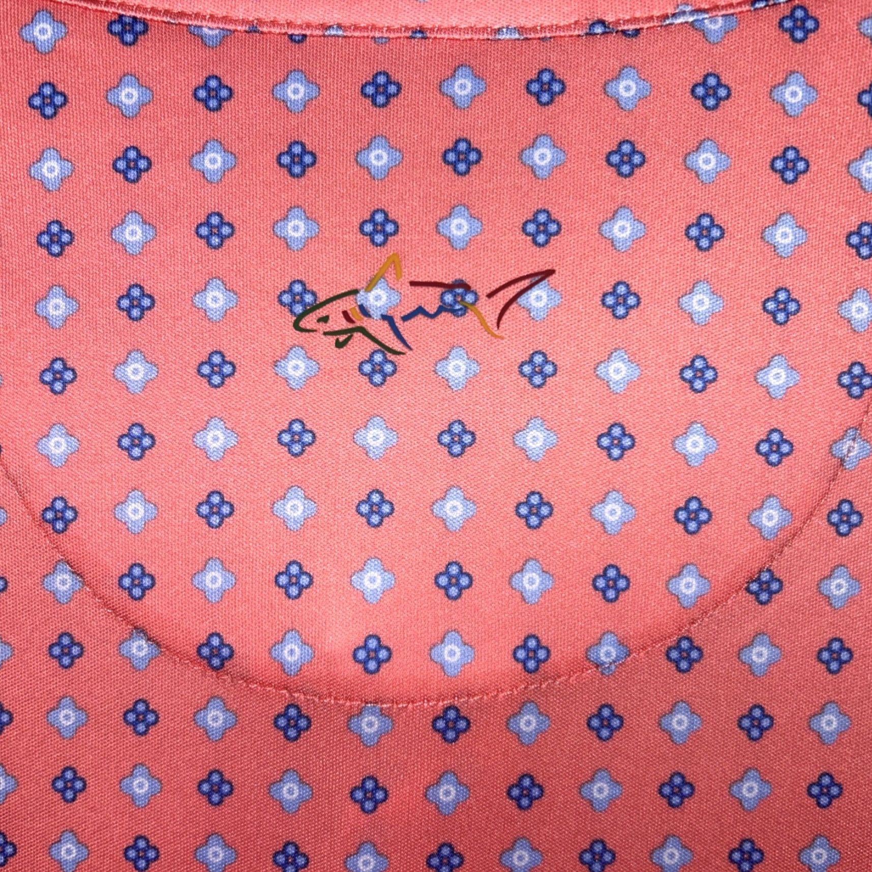 Vintage Greg Norman Mens XXL Golf Polo Salmon Floral Pattern Performance Stretch PlayDry Size US XXL / EU 58 / 5 - 7 Thumbnail