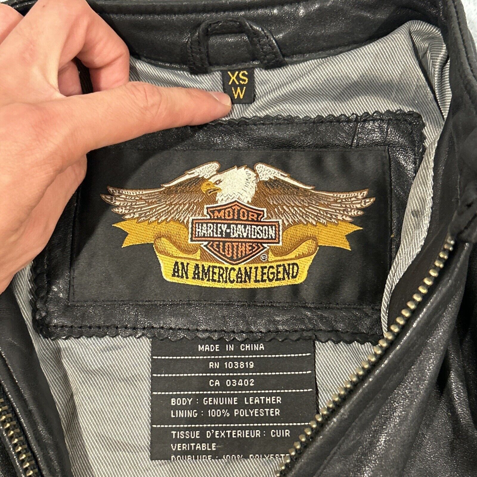 Harley Davidson Harley Davidson Studded Leather Jacket Womens XS Chest 19 Size XS / US 0-2 / IT 36-38 - 8 Thumbnail