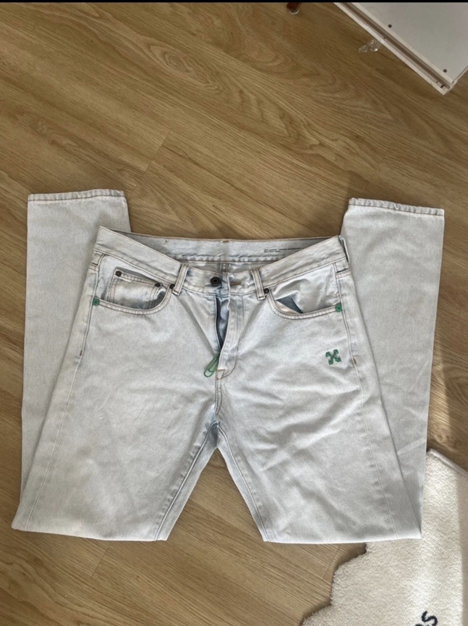 image of Jeans Off White in Light Blue, Men's (Size 33)