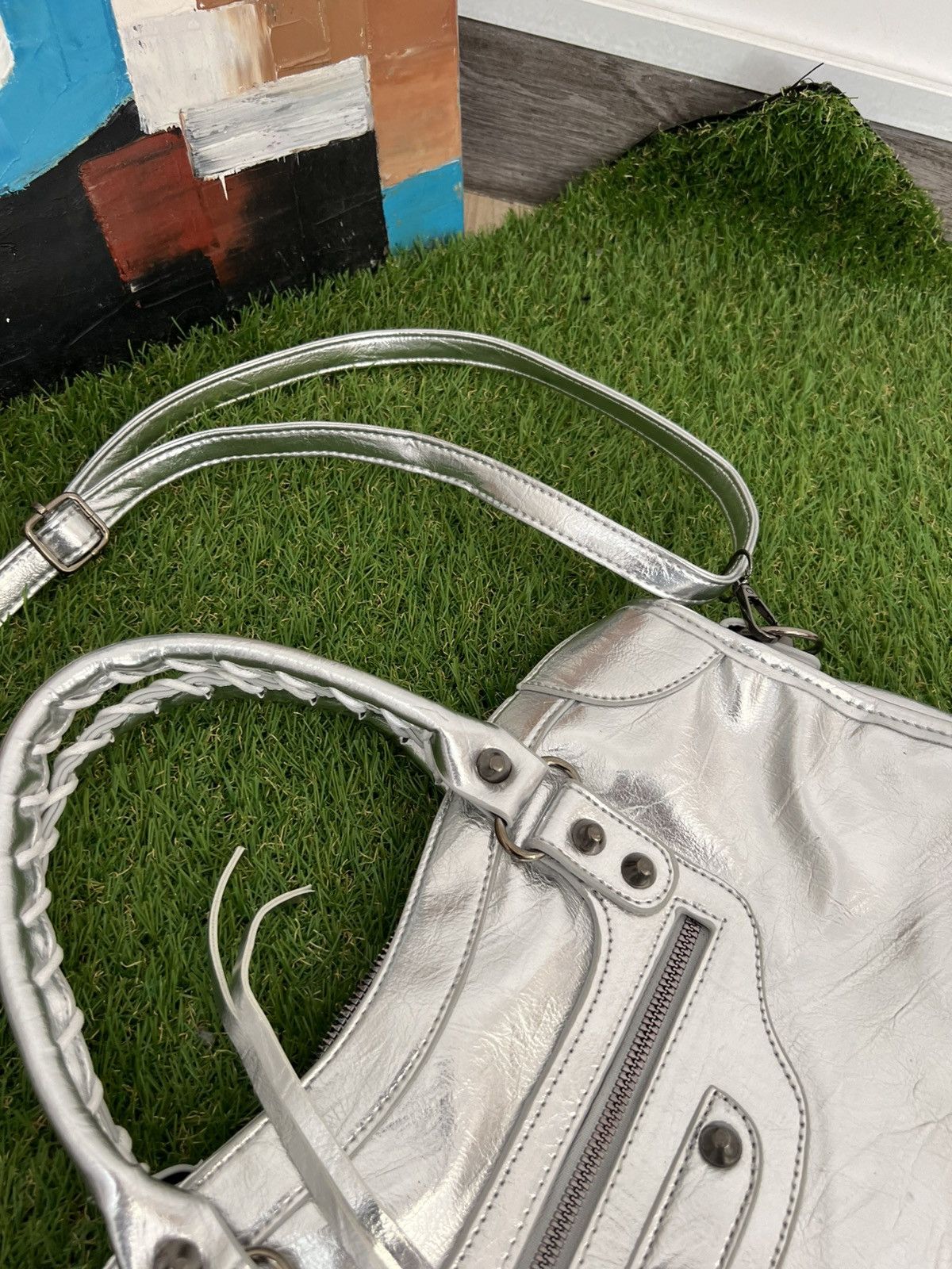Japanese Brand Vintage Faux Leather Crossbody Bag With Pockets Streetwear Size ONE SIZE - 3 Thumbnail