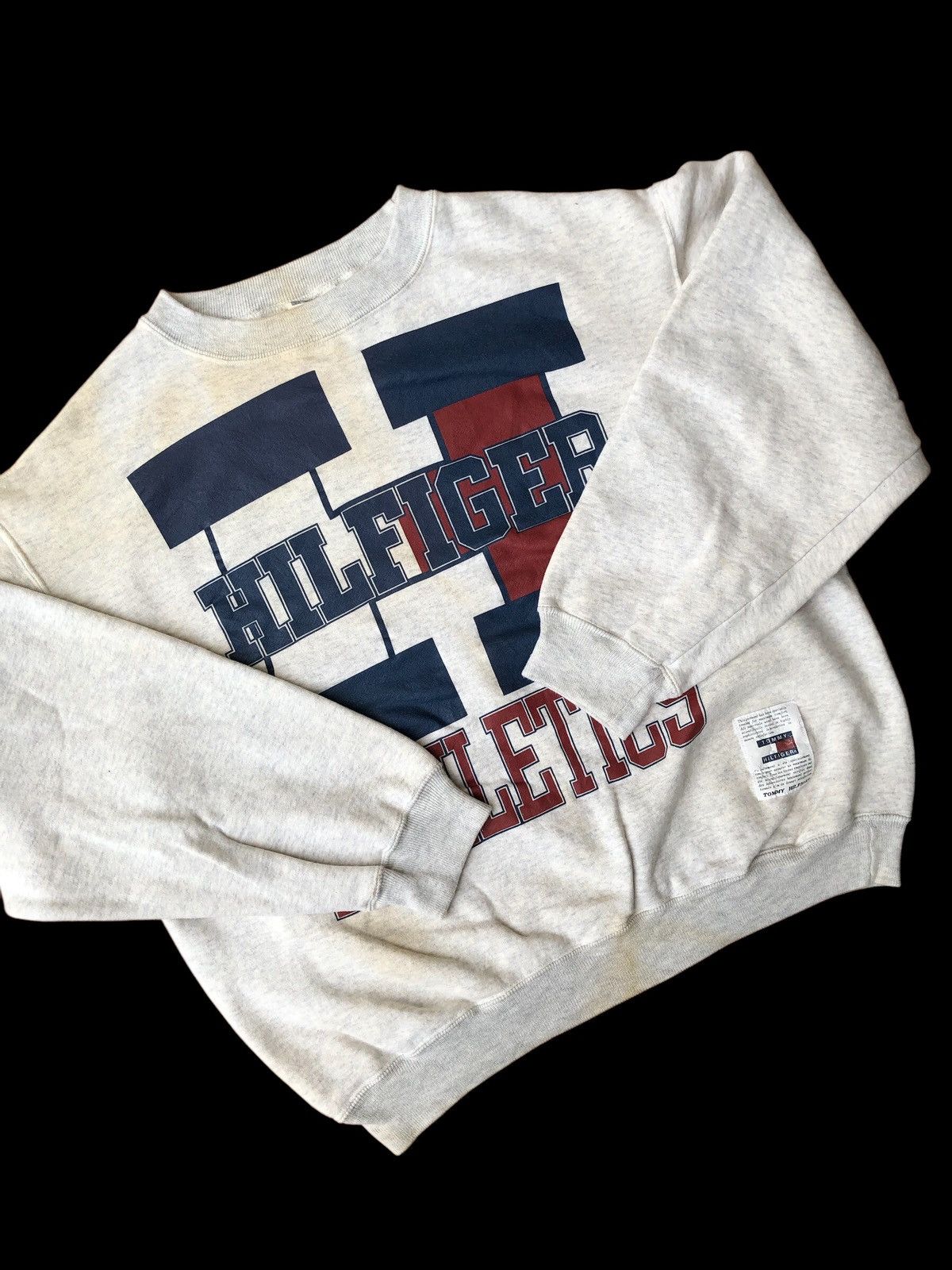Tommy Hilfiger × Vintage Vintage Tommy Hilfiger Sweatshirt Overprint Design Size US M / EU 48-50 / 2 - 3 Thumbnail