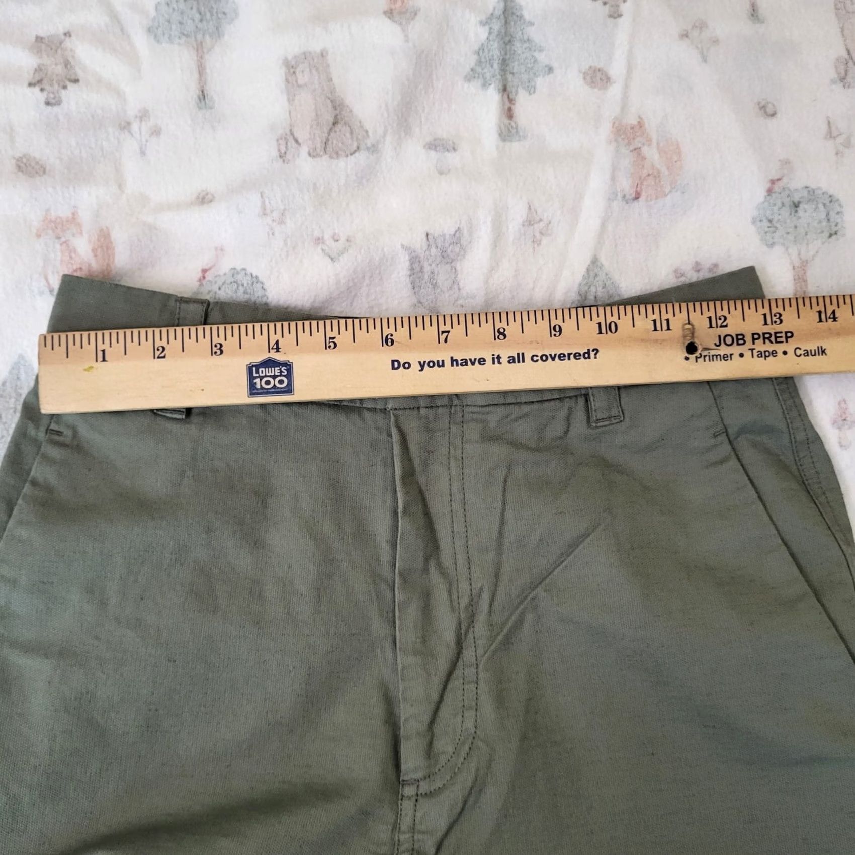 Vintage The SCRIPT Pants Women Grassy Green Size 4 Casual Work Straight Front Cotton Linen Elastane Modern 90s Outdoor Mens Womens Size 27" / US 4 / IT 40 - 2 Thumbnail