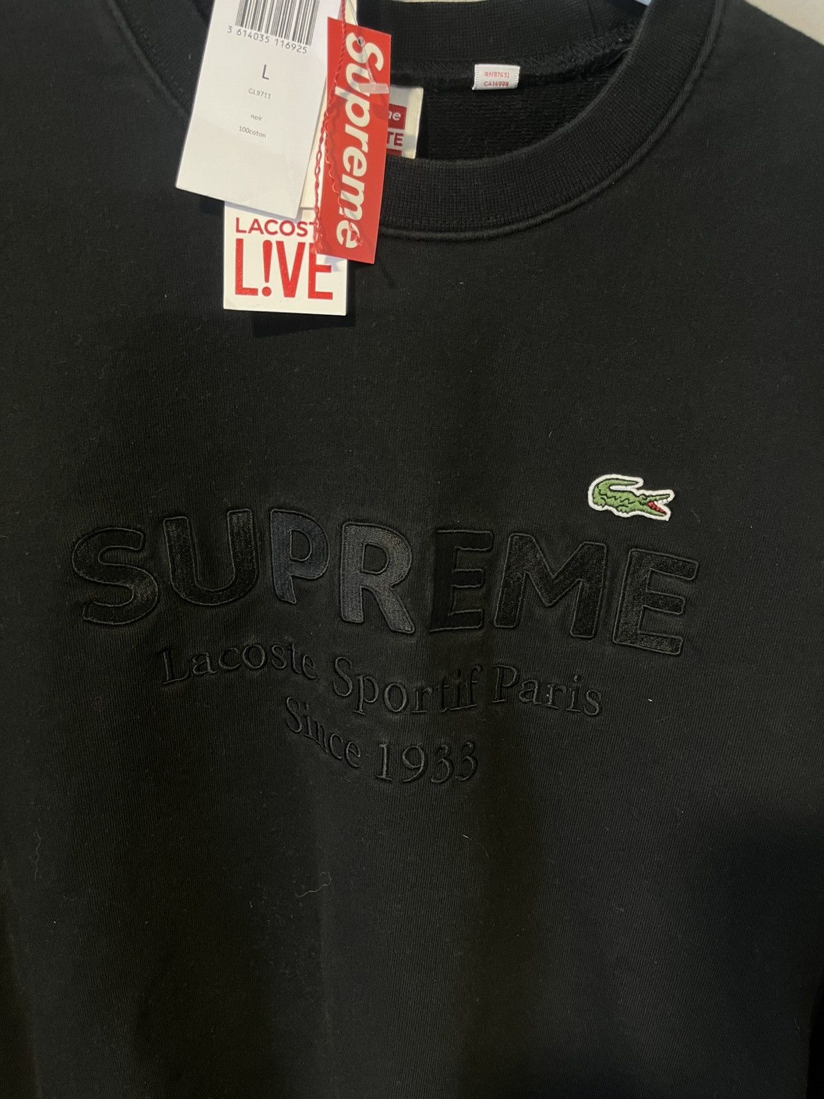 Lacoste × Supreme Surpeme x Lacoste sweatshirt Size US L / EU 52-54 / 3 - 2 Thumbnail