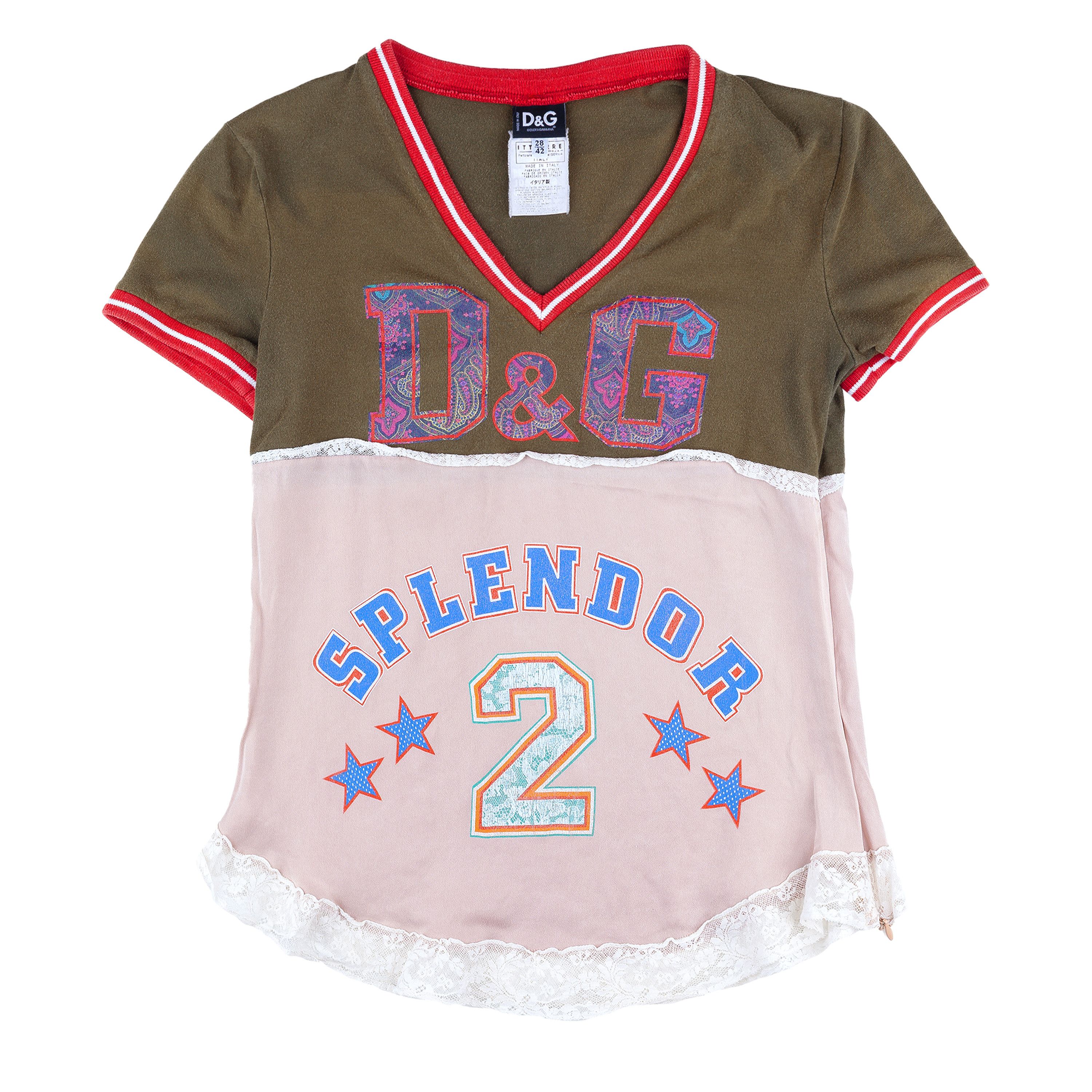 Dolce & Gabbana Dolce & Gabbana Vintage Splendor V Neck Lace Top (S) Size S / US 4 / IT 40 - 2 Thumbnail