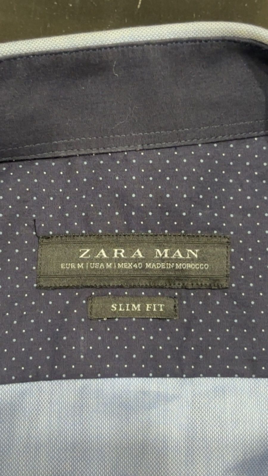 Zara Zara Mens Sky Blue Dress Shirt Size 40S - 3 Thumbnail