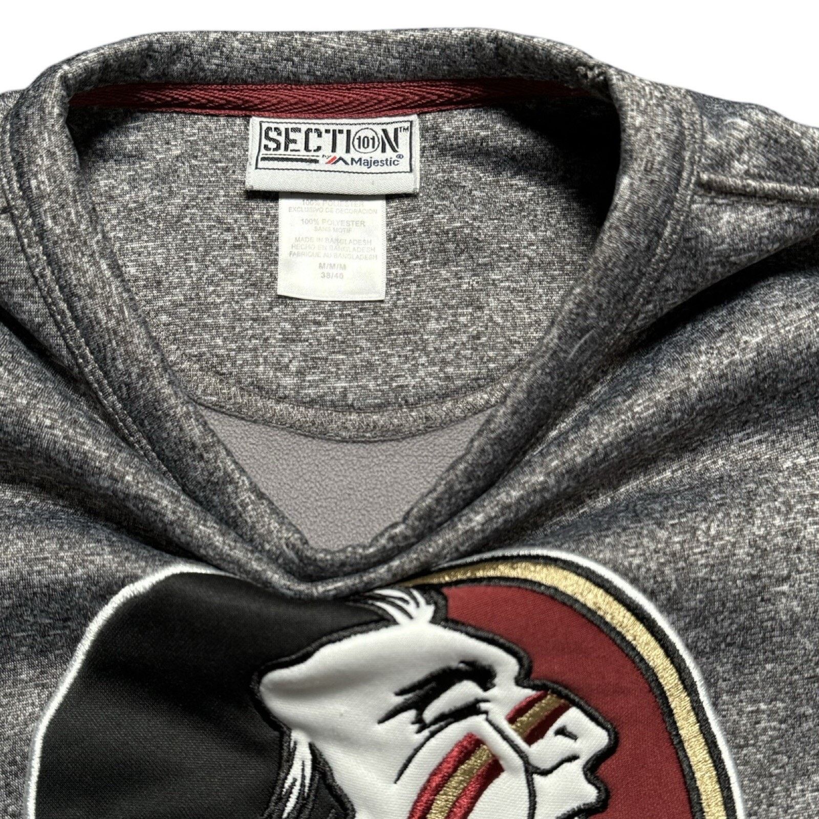 Majestic Majestic FSU Florida Seminoles Gray Pullover Sweatshirt M Size US M / EU 48-50 / 2 - 3 Thumbnail